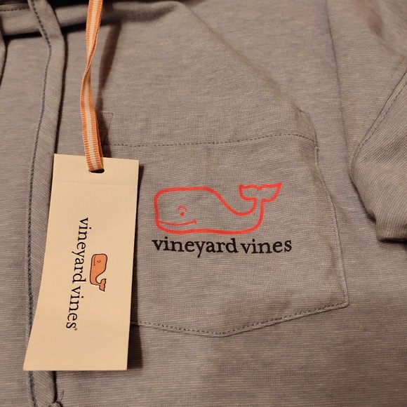 🆕 Vineyard Vines Edgartown Vintage Whale LS Hoodie Tee, Mystic Blue, Small - Picture 11 of 15